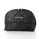 セシルマクビー CECIL McBEE STYLISH POUCH SERIES ラウンドポーチ (ブラックキルト)