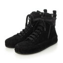 アン ドゥムルメステール ANN DEMEULEMEESTER サイドファスナーレースアップスニーカー (ブラックスウェード)