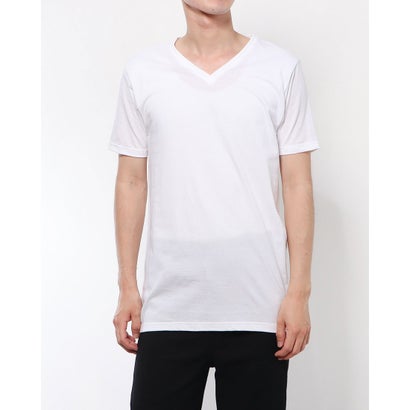 アクアスキュータム Aquascutum エジプト綿VTシャツ （ホワイト）