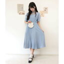 フィント 服 レディース 【an another angelus】 ローズ刺繍ヨーク透けワンピース (フィント F i.n.t)（L/BLUE）