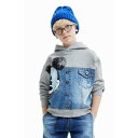デシグアル Desigual ミッキーマウス オーバーサイズ フーディ (グレー/ブラック)