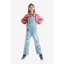 デシグアル Desigual パワーパフ ガールズ ロングオーバーオール (ブルー)