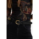 デシグアル Desigual バッジ ベルト (グレー/ブラック)