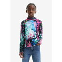 デシグアル Desigual 自然ファンタジー スリムTシャツ (グレー/ブラック)