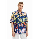 デシグアル Desigual メンズ 半袖シャツ REX (ブルー)