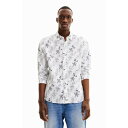 デシグアル Desigual オオカミモチーフ 長袖シャツ (ホワイト)