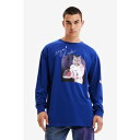 デシグアル Desigual メンズ Tシャツロングスリーブ (ブルー)