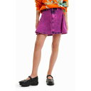 デシグアル Desigual デニムスカート BIRD (ピンク/レッド)