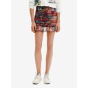 デシグアル Desigual 花柄パッチワーク ドレープ ミニスカート (マルチ)