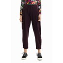 デシグアル Desigual クロップド スローチパンツ (ピンク/レッド)