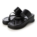 ヌーベル ヴォーグ リラックス Noubel Voug Relax 厚底トングベルトサンダル (ブラック)
