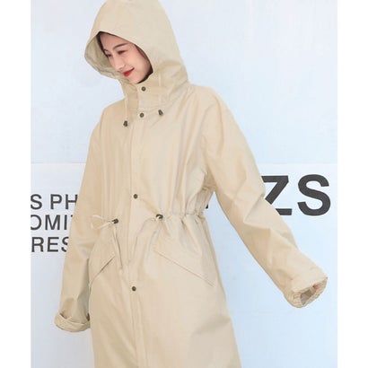 テディショップ Teddyshop 男女兼用 スタイリッシュ撥水レインコート+収納袋 2点セット (ベージュ) テディショップ Teddyshop 男女兼用 スタイリッシュ撥水レインコート+収納袋 2点セット (ベージュ)