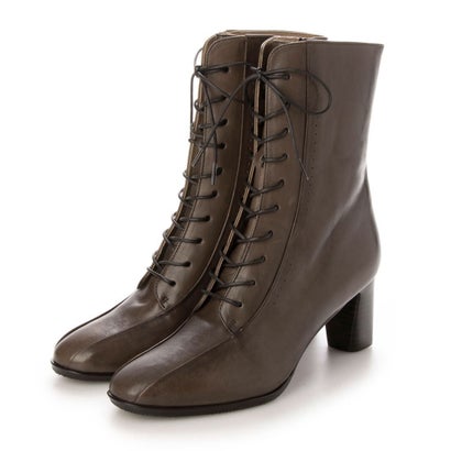 アプレ apres クラシカルで上品なモカレースアップブーツ （グレー） （グレー）