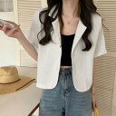 ベーシッククロップド丈半袖ジャケット(4)