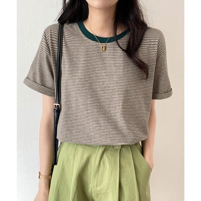 ガーリードール Girly Doll ボーダーTシャツ （グリーン）