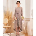 ドレスプラス DRESS+ 総レースワンピースドレス・結婚式ワンピース・お呼ばれパーティードレス (スモークピンク)