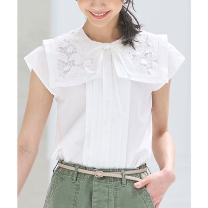 ルイルエブティック RUIRUE BOUTIQUE レースセーラーカラーフレンチブラウス （オフホワイト）のサムネイル