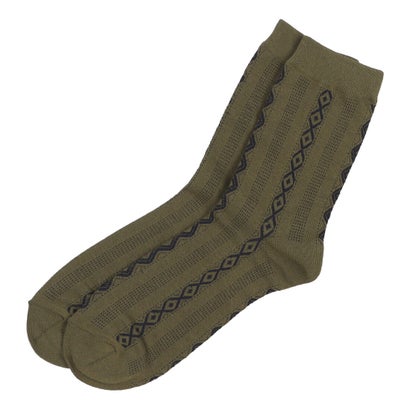 ジョン JON ノルディック柄ソックス メンズ ユニセックス （カーキ）