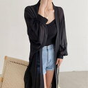 フォースメント Forcement ロングオープンカラーシャツ (ブラック)