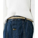 ジュリアブティック JULIA BOUTIQUE フェイクレザーゴールドバックル細ベルト/550041 (Beige)