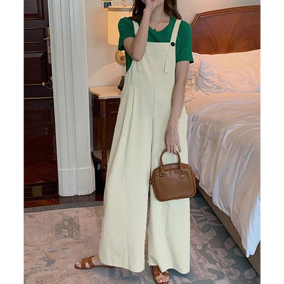 ガーリードール Girly Doll ドレープカジュアルオーバーオール (ベージュ)