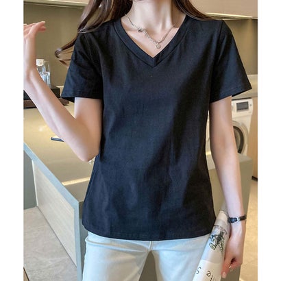 ガーリードール Girly Doll VネックTシャツ (ブラック) ガーリードール Girly Doll VネックTシャツ (ブラック)