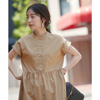 ビス VIS パール釦ティアードワンピース （ベージュ（27））