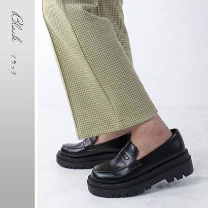 リバティードール LiBERTYDOLL 厚底コインローファー/3042 （ブラック）