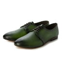 マドゥリ MADULI 手染めフラットレースアップシューズ (OLIVE)