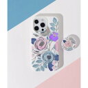エモニーク emonique iPhone 花柄 マーブルデザイン ホルダー付き TPU スマホケース 【12/12pro/13/13pro/SE/SE第二世代...