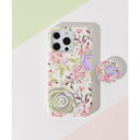 エモニーク emonique iPhone 花柄 マーブルデザイン ホルダー付き TPU スマホケース 【12/12pro/13/13pro/SE/SE第二世代...