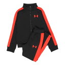 アンダーアーマー UNDER ARMOUR ジュニア ジャージ上下セット UA KNIT TRACK SUITS 1363290 (ブラック)