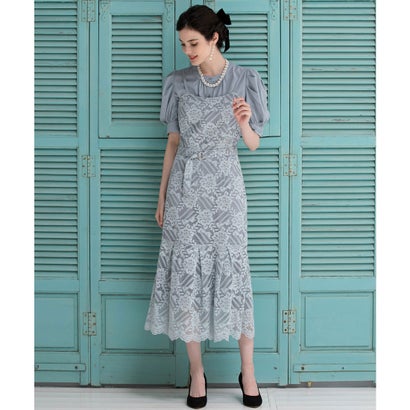 ドレスプラス DRESS+ ブラウス ジャンパースカート セット 結婚式 ドレス マーメイド (ブルーグレー) ドレスプラス DRESS+ ブラウス ジャンパースカート セット 結婚式 ドレス マーメイド (ブルーグレー)