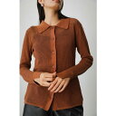 MESH POLO KNIT TOPS BRN