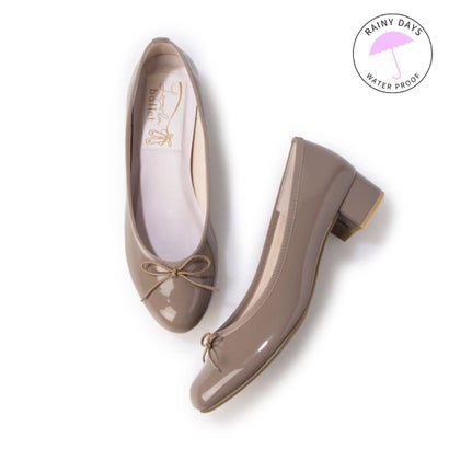 ラウナレアバレエ Launa lea ballet Rainyday ラウンドトゥヒールバレエシューズ(RB5401A)（モカE）