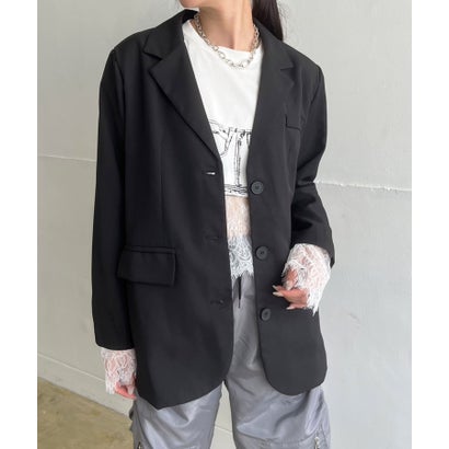 ジュエローブ Jewelobe オーバーサイズカラージャケット （ブラック）