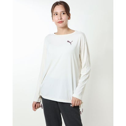 プーマ PUMA レディース 長袖機能Tシャツ LS Tシャツ_シャーリング付 673052 （パープル）