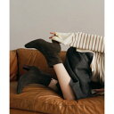 コカ COCA マイクロフリース ストレッチ アーモンドトゥ ショートブーツ (カーキ)