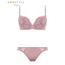 アモスタイル バイ トリンプ AMOSTYLE BY Triumph デイリーAMOSTYLE 501 ロマンティックブーケ ブラ&ショーツセット Eカップ【返...