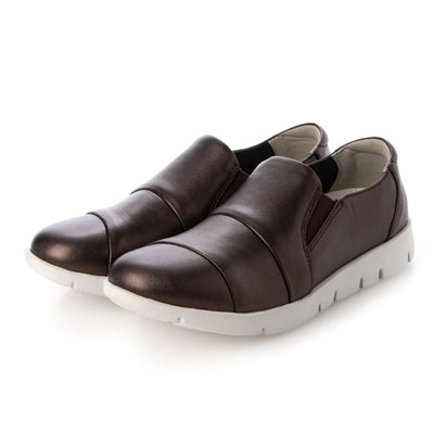 フィットジョイ FITJOY 軽量 プリーツスリップオン （P.WINE/GRAY）