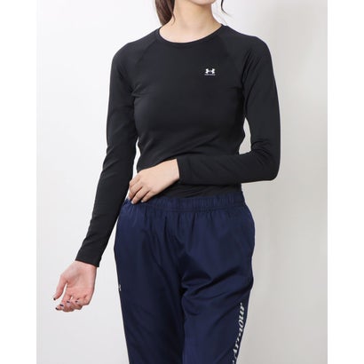 アンダーアーマー UNDER ARMOUR レディース フィットネス 長袖コンプレッションインナー UA COLDGEAR ARMOUR CREW 1375480 （ブラック）