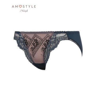 アモスタイル ショーツ アモスタイル ハ?イ トリンフ? AMOSTYLE BY Triumph エレガント エッジ 1404 レギュラーショーツ【返品不可商品】 （ブルー）