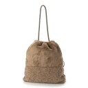 カシュカシュ cache cache 切り替えエコファー三つ口巾着トート (OK)(4)