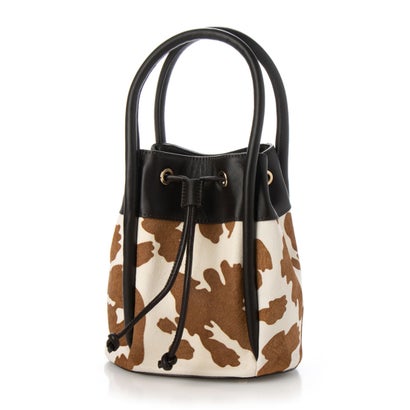 ラ バガジェリー LA BAGAGERIE カウヘアー2WAYバケットバッグ （ライトベージュ）(4)