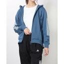 アディダス アディダス adidas レディース 長袖ジャージジャケット 24/7フリーススウェットHZフーディー HM2766 （ブルー）