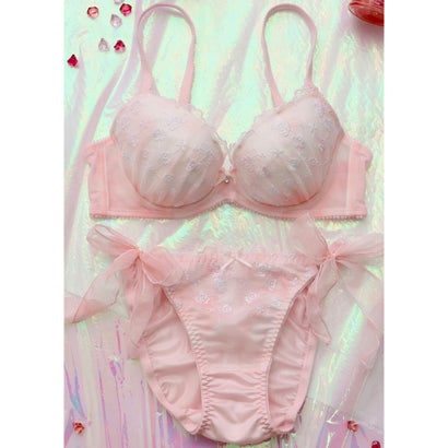 パリーゼ Palissee パステルオーロラレース 3/4カップブラ&ショーツ【返品不可商品】 (ピンク)
