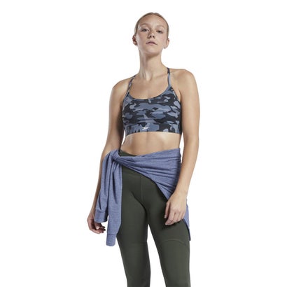 ラックス スキニー ストラップ カモ プリント スポーツ ブラ / Lux Skinny Strap Camo Print Sports Bra（ブラック） 2