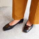 サヴァサヴァ cava cava 秋色のカラバリが魅力◇べっ甲オーナメントパンプス (ブラック)(4)