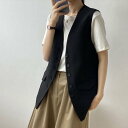 フォースメント Forcement シングルブレストベスト ベスト・ビスチェ ジレ (ブラック)