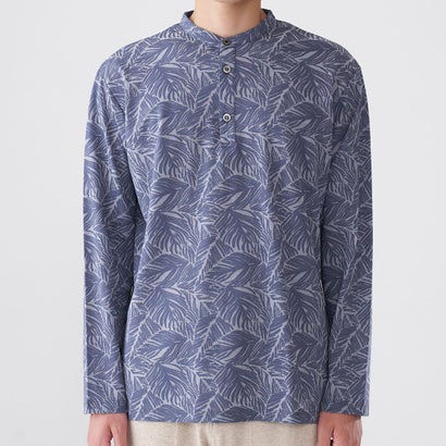 エポカ ウォモ EPOCA UOMO 長袖ヘンリーネックシャツ (ブルーグレー)